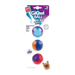 GIGWI - Pelota Squeaker Small 5cm Para Perro - Pack x 3 und