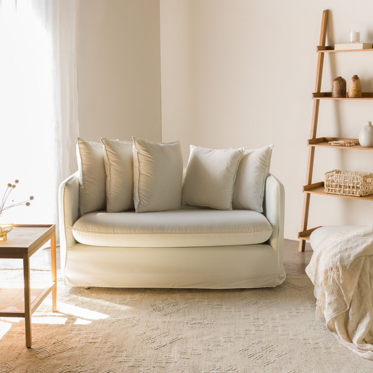 AMOBLE - Sofa Jacinta Blanco Amoblé