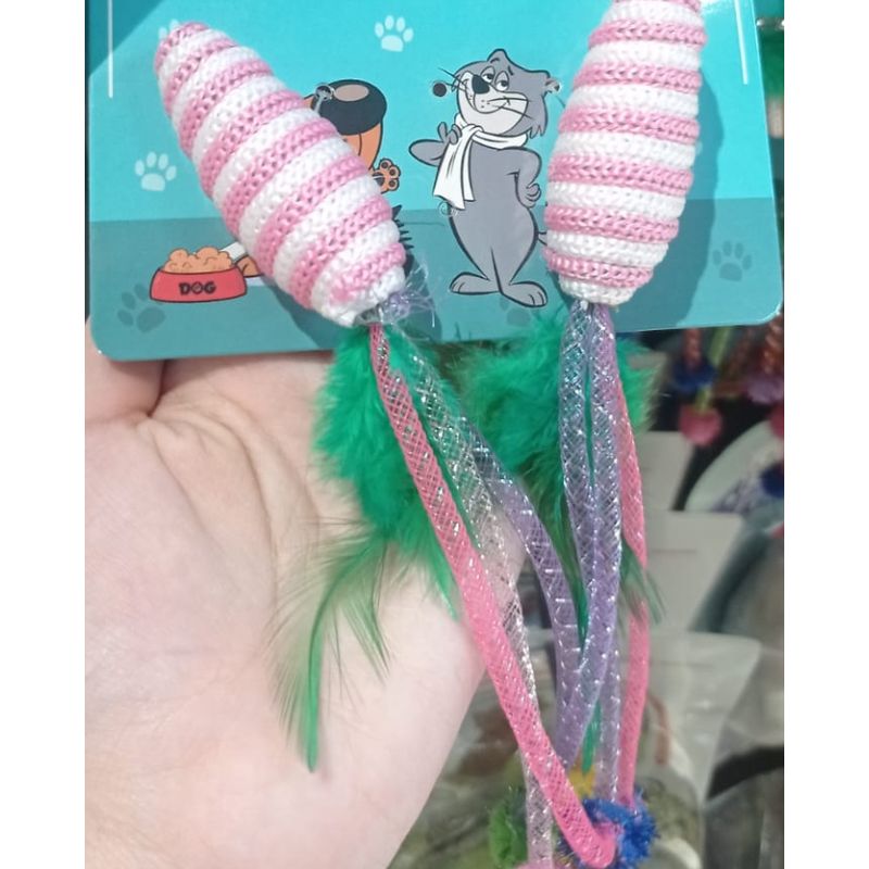 GENERICO - Juguete Con Plumas Para Gatos Mascotas