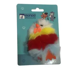 GENERICO - Juguete Peluche Para Gatos Peludo Forma Pollito