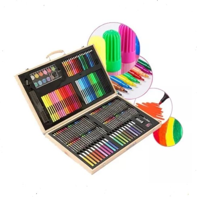 GENERICO - Set De Dibujo Y Pintura, Lápices Y Accesorios 180 Piezas