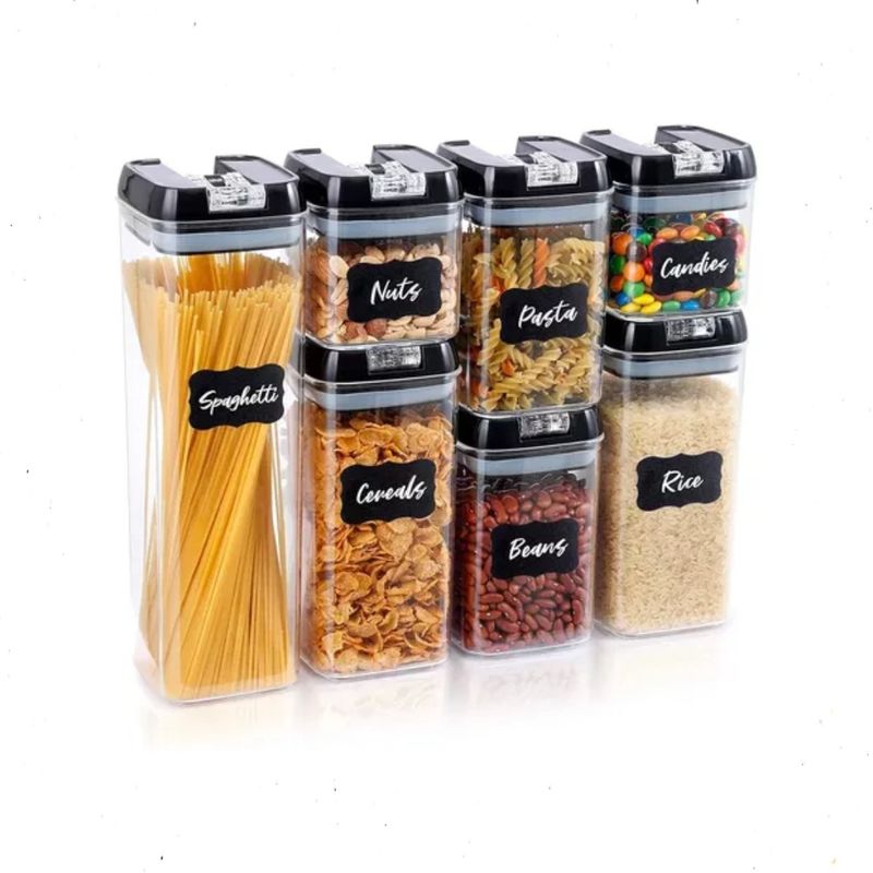 GENERICO - Set De 7 Contenedores Hermeticos De Plastico Cocina Despensa