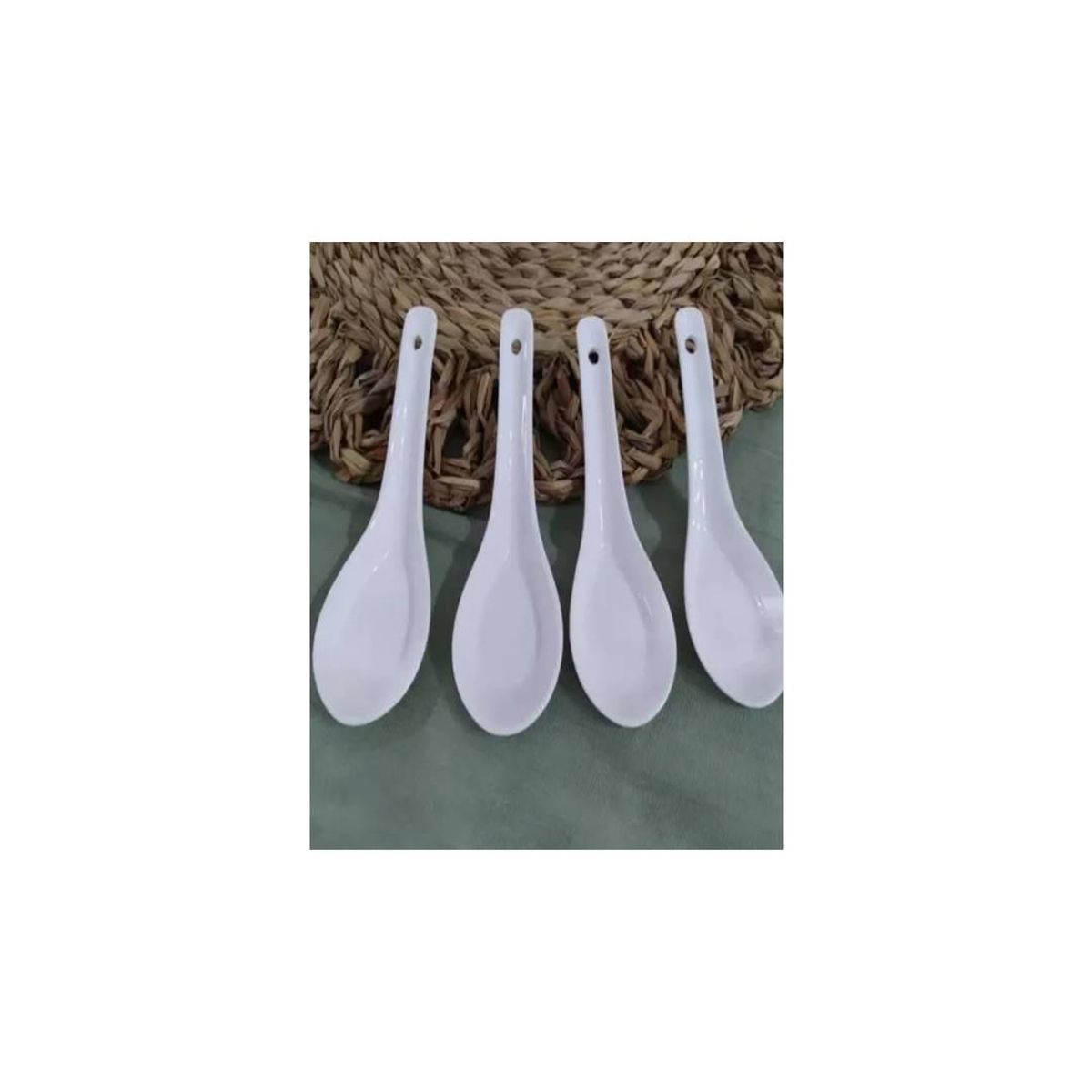 GENERICO - Pack 50 Cucharas De Cerámica Servicie Aperitivo Para Coctel