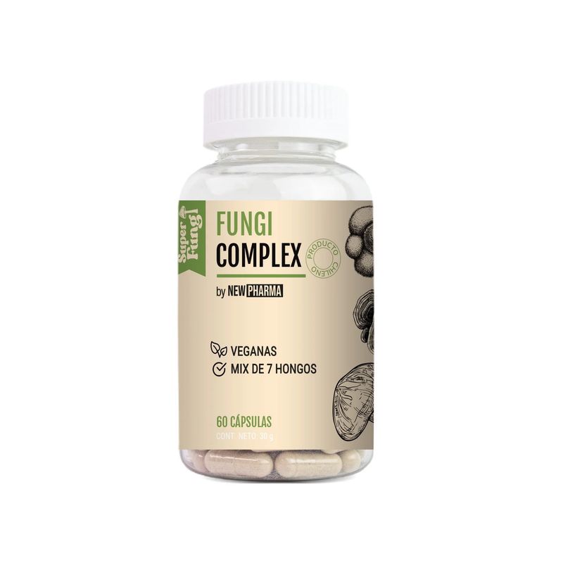GENERICO - Fungi Complex Mix De 7 Hongos. 60 Cap. Veganas.
