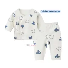 JUMP KIDS - Set 2 Piezas Pijama Niño Mickey Azul 100% Algodón