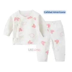JUMP KIDS - Set 2 Piezas Pijama Niña Mickey Rosa 100% Algodón