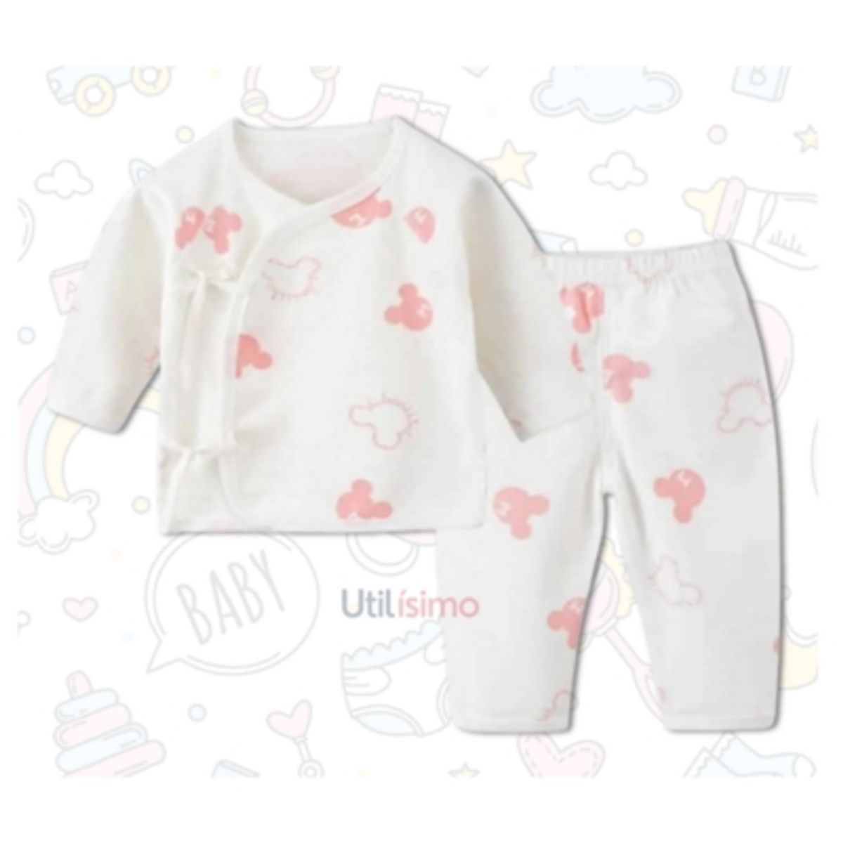 JUMP KIDS - Set 2 Piezas Pijama Niña Mickey Rosa Jump Kids 100% Algodón