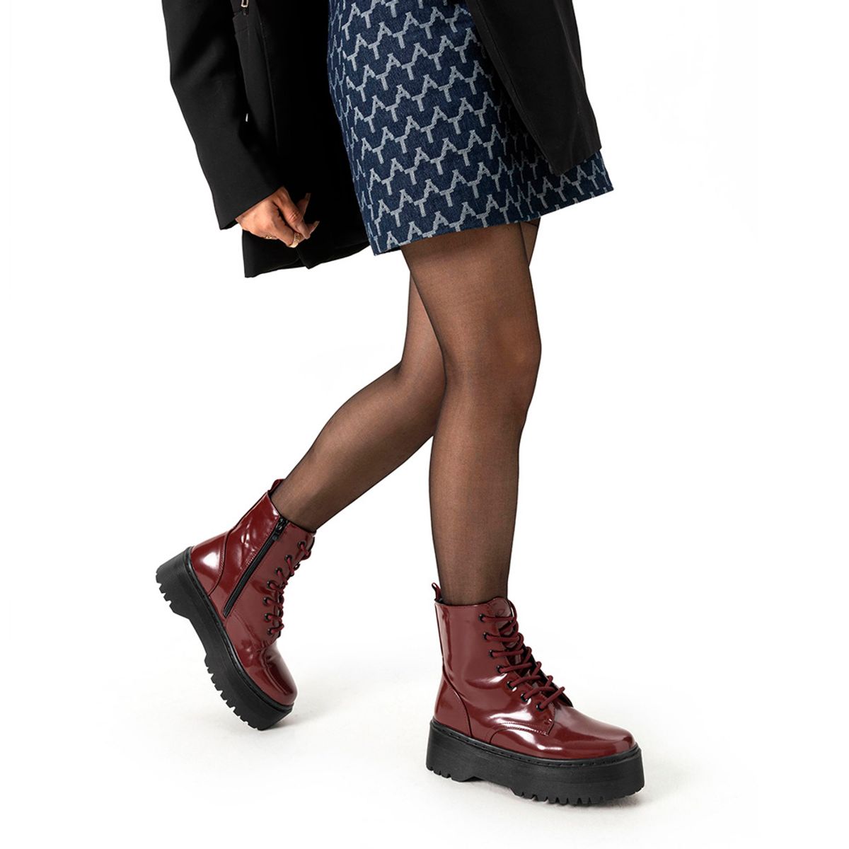 WEIDE - Botin Burdeo Casual Mujer Weide ZS35