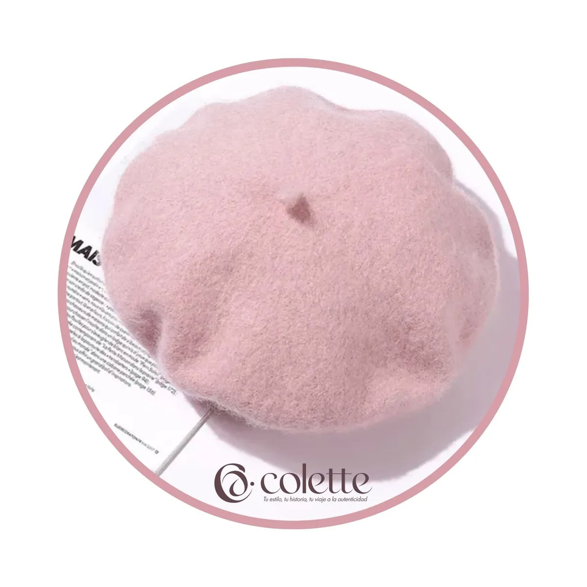 COLETTE - Boina Francesa Parisina de Paño Elegante Fina