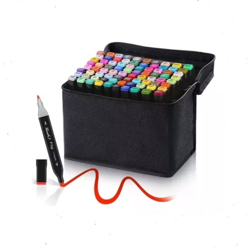 GENERICO - Marcadores Touchfive 80 Lapices Colores Profesional Colores