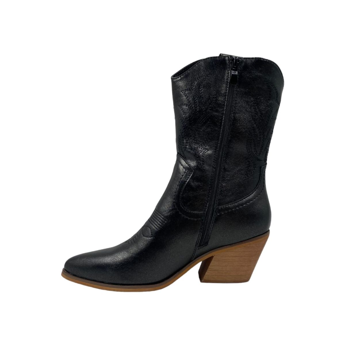 GENERICO - Bota Negra Texana Mujer