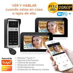 D MOTICA - Video Portero Wifi Inteligente Control Acceso - 2 Monitores