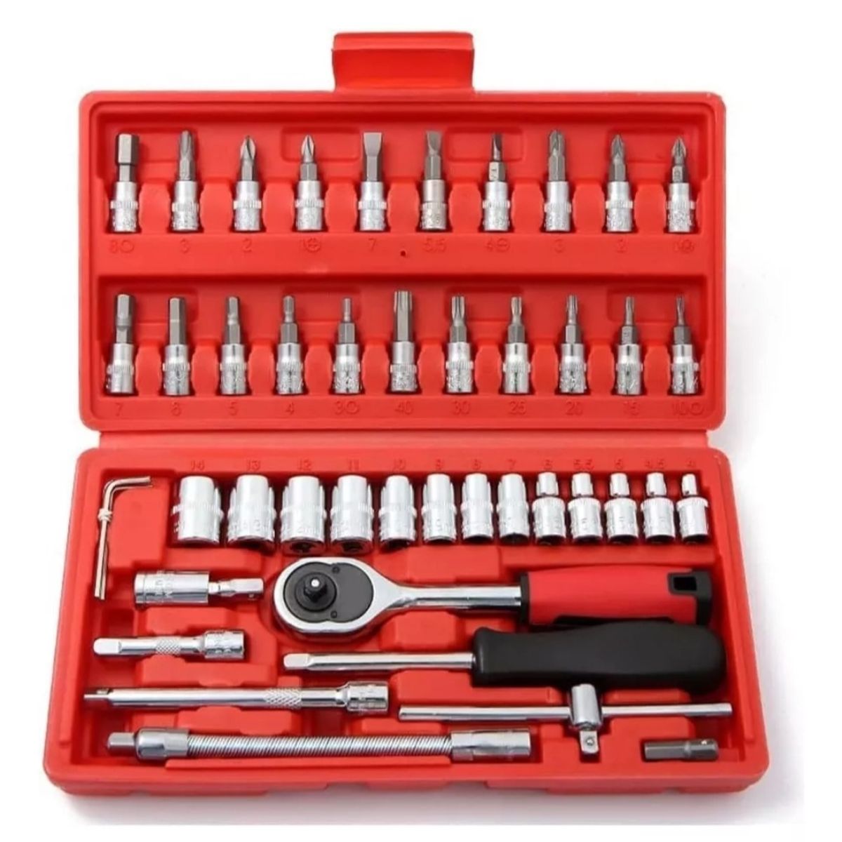 GENERICO - Juego Caja Set Dados Chicharra Herramientas 46 Piezas