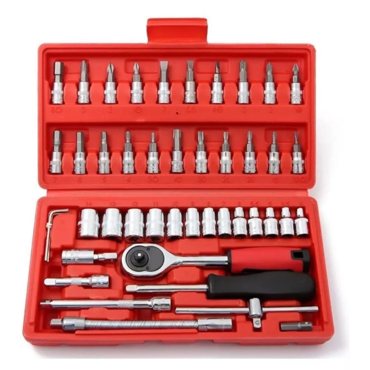 GENERICO - Juego Caja Set Dados Chicharra Herramientas 46 Piezas