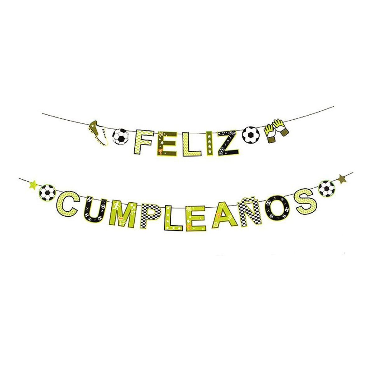 GENERICO - Guirnalda Feliz Cumpleaños De Fútbol 5 M