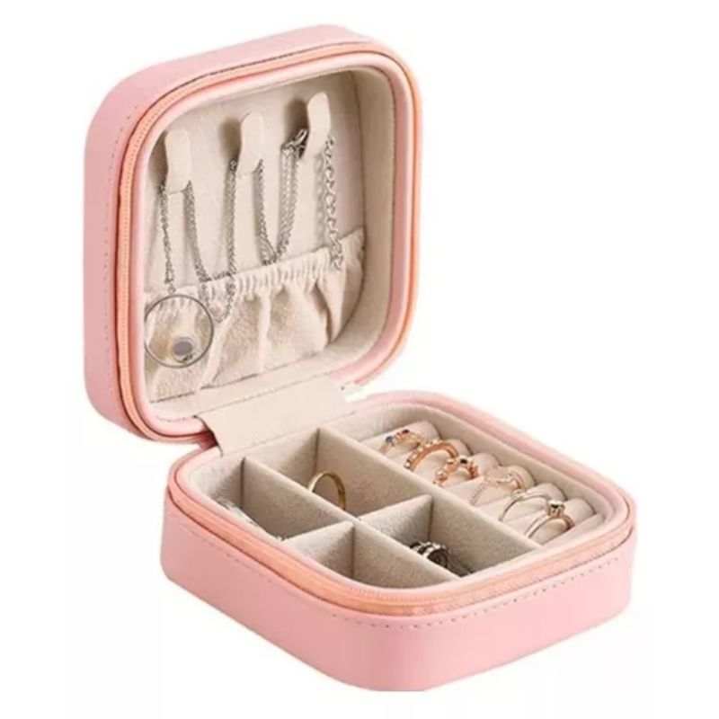 GENERICO - Joyero Portátil Caja Organizadora Joyas Aretes Anillos Viaje