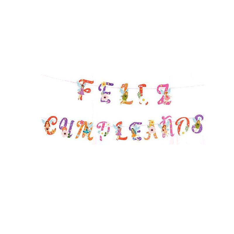 GENERICO - Guirnalda De Feliz Cumpleaños Hadas 5m