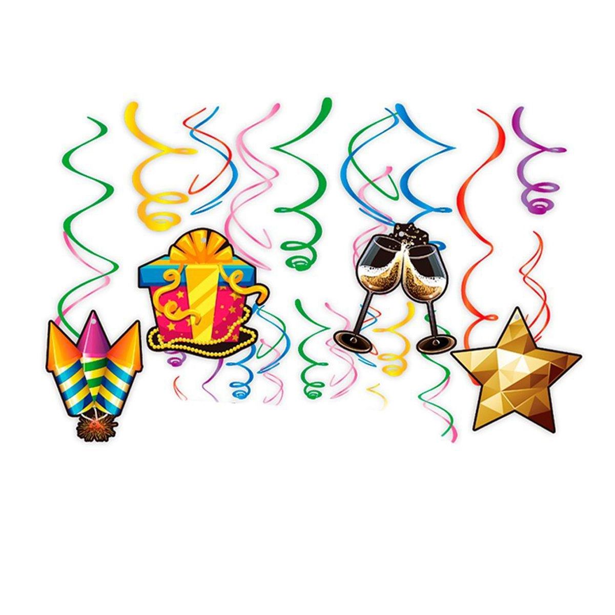 GENERICO - Guirnalda De Feliz Cumpleaños 12 Pcs