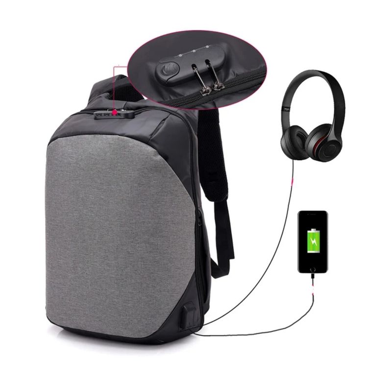 GENERICO - Mochila Antirrobo De 40lt Impermeable Para Notebook Con Usb