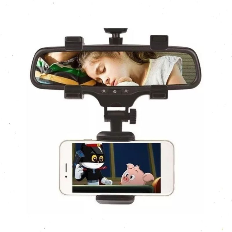 GENERICO - Soporte Celular Auto Porta Celular Auto Retrovisor