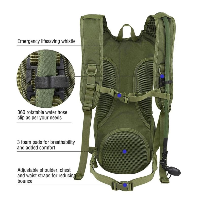 GENERICO - Mochila Bolso Camelback Para Campin Trekking Caza