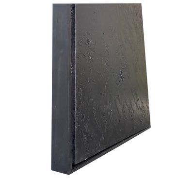 Imagen 2 del producto Cuadro Decorativo Abstracto Textura Profunda Negro Acrílico Pintado A Mano Sobre Lienzo 90x70 cm