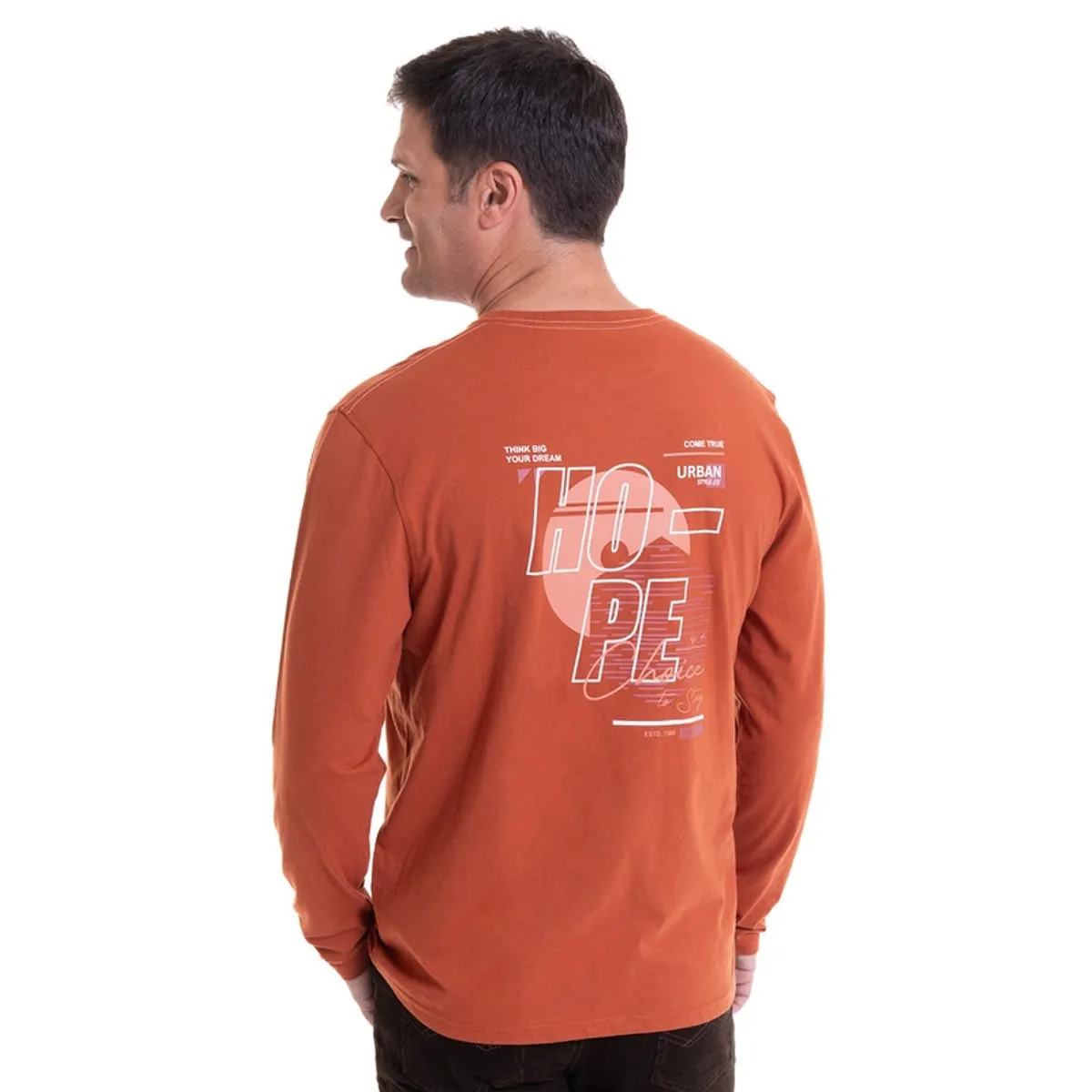 KOTTING - Polera Jersey Estampada Naranja KOTTING