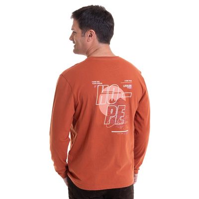 Imagen 2 del producto Polera Jersey Estampada Naranja