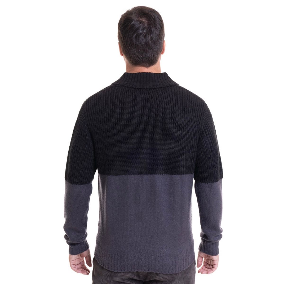 KOTTING - Sweater Cuello Cruzado Gris oscuro KOTTING