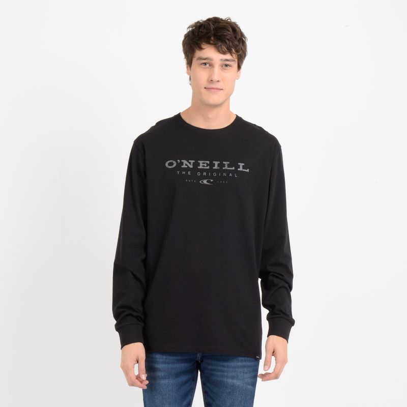 O'NEILL - POLERA MANGA LARGA LET'S GO  NEGRO