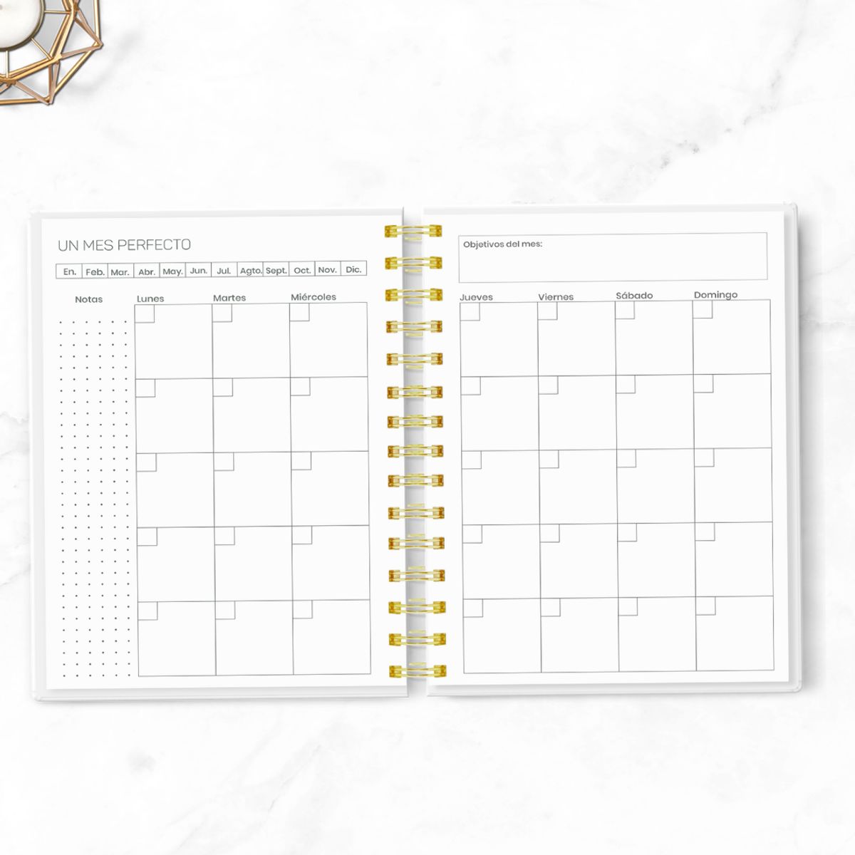 FATI - Planner anual no fechado semana a la vista horizontal