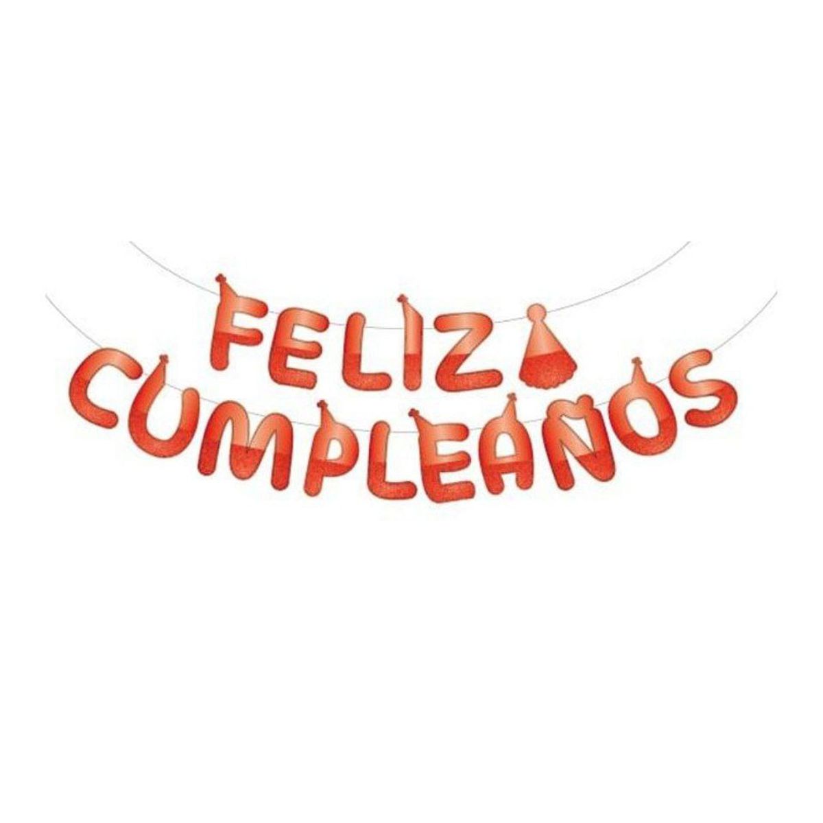 GENERICO - Guirnalda De Feliz Cumpleaños Roja 5 M