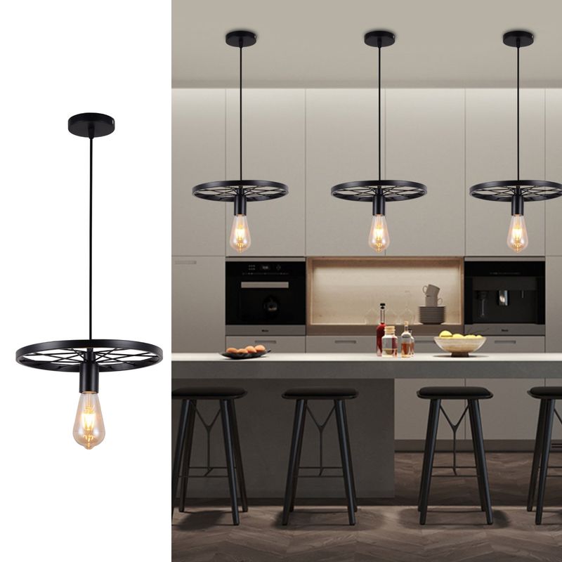 LAMPARASHOME - Lámparas de Techo y Colgantes 1 luz E27 Negro