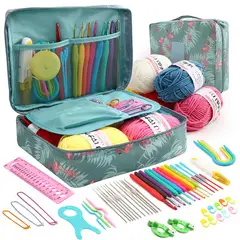 EDWINAYY - Kit De Agujas De Ganchillo Y Accesorios Para Tejer 59 Piezas