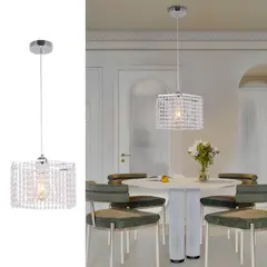 LAMPARASHOME - Lámpara de colgar de cristal 29×29×100 cm Hexagonal
