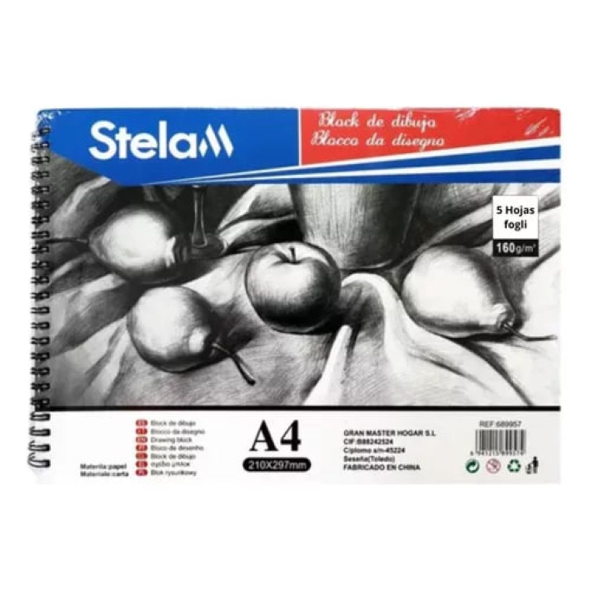 GENERICO - Pack De 5 Hojas De Papel De Dibujo A4+ (21  X  297 cm) 160g