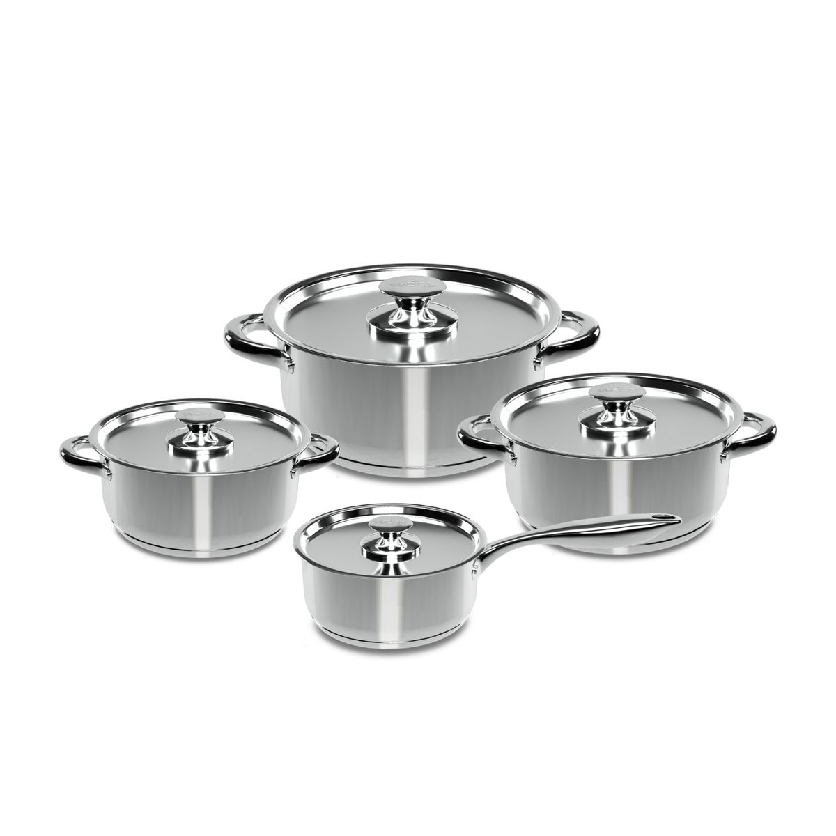 WENS - Juego Ollas Acero Inoxidable 8 Piezas Cocina 460-8ss