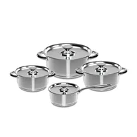 Juego Ollas Acero Inoxidable 8 Piezas Cocina 460-8ss