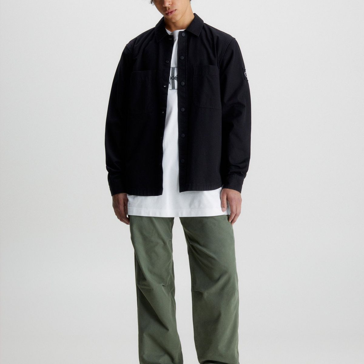 CALVIN KLEIN - Camisa Essentials Ripstop Negro Calvin Klein