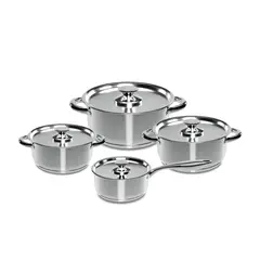 WENS - Juego Ollas Acero 8 Piezas Cocina 460-8ss