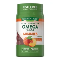 NATURE'S TRUTH - Gomitas de Omega 3-6-7-9 Vegano 360 Mg - 50 Gomitas Veganas