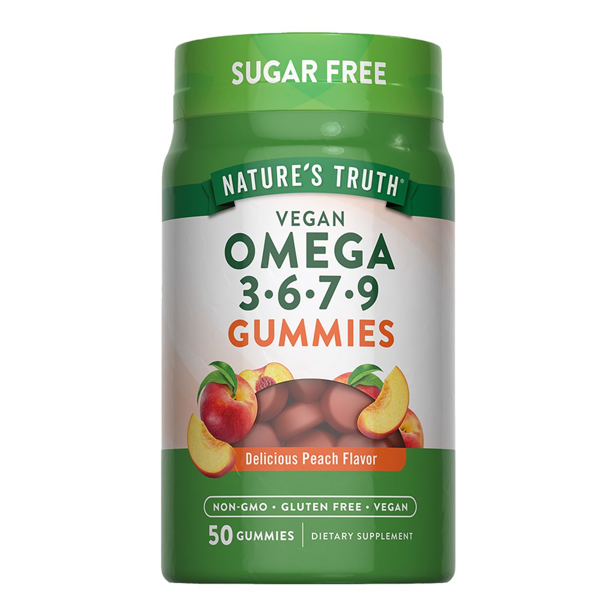 NATURE'S TRUTH - Omega 3 6 7 y 9 Vegano 360mg 50 Gomitas Veganas NATURE'S TRUTH