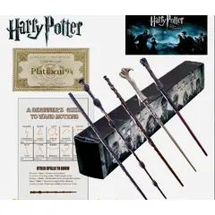 GENERICO - Varita Harry Potter con ticket de plataforma 9 3/4 y guia de hechizos