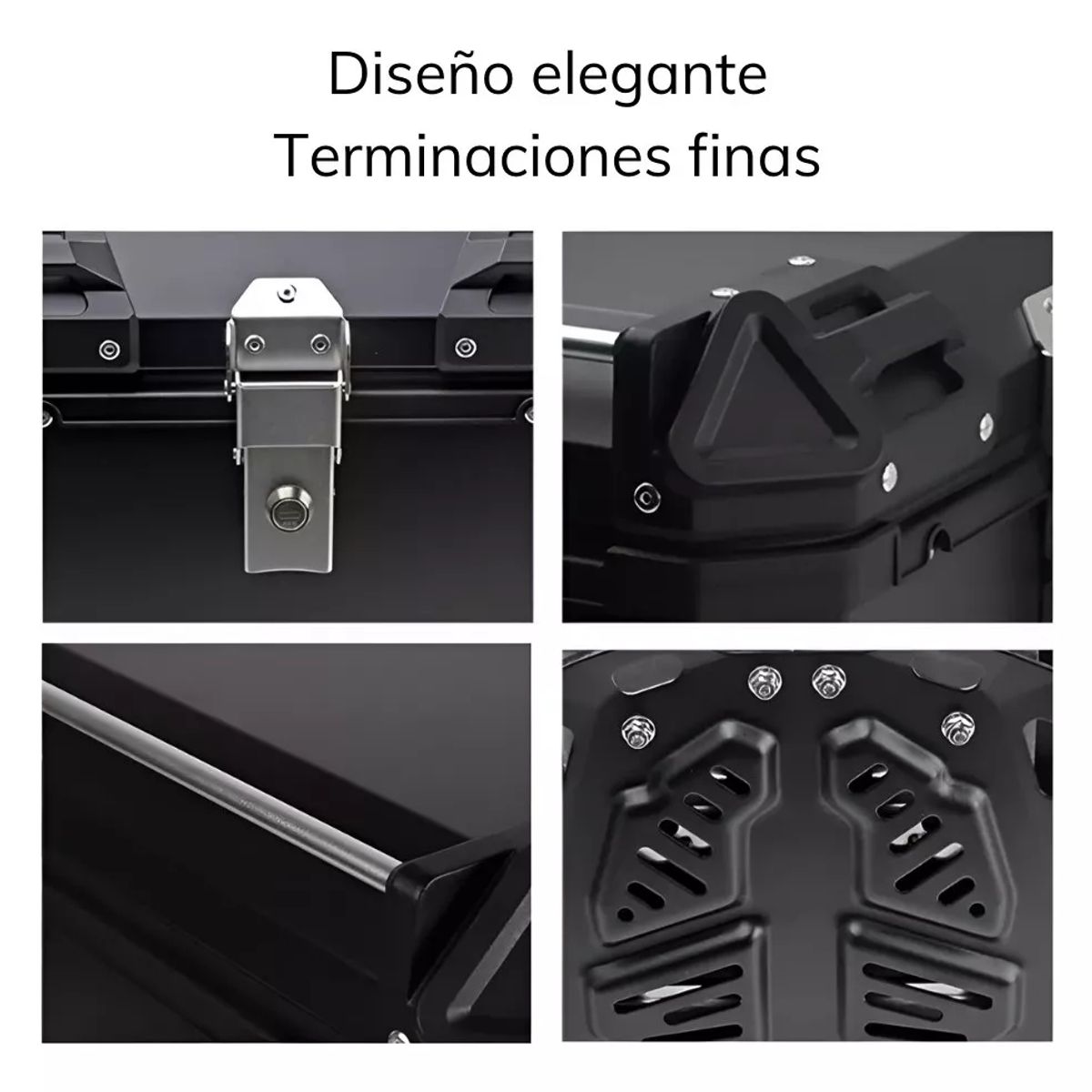 GENERICO - Maleta Para Moto Top Case Aleacion Aluminio 55 Litros