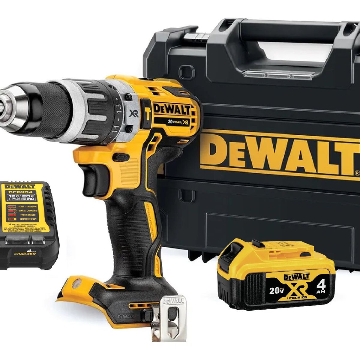 DEWALT - Taladro Percutor 20v S/carbones + 1 Bat 4ah Dewalt Dcd796M1