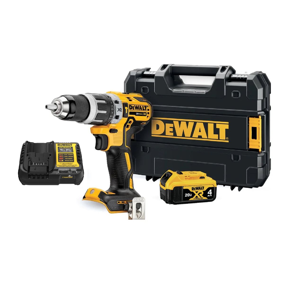 DEWALT - Taladro Percutor 20v S/carbones + 1 Bat 4ah Dewalt Dcd796M1