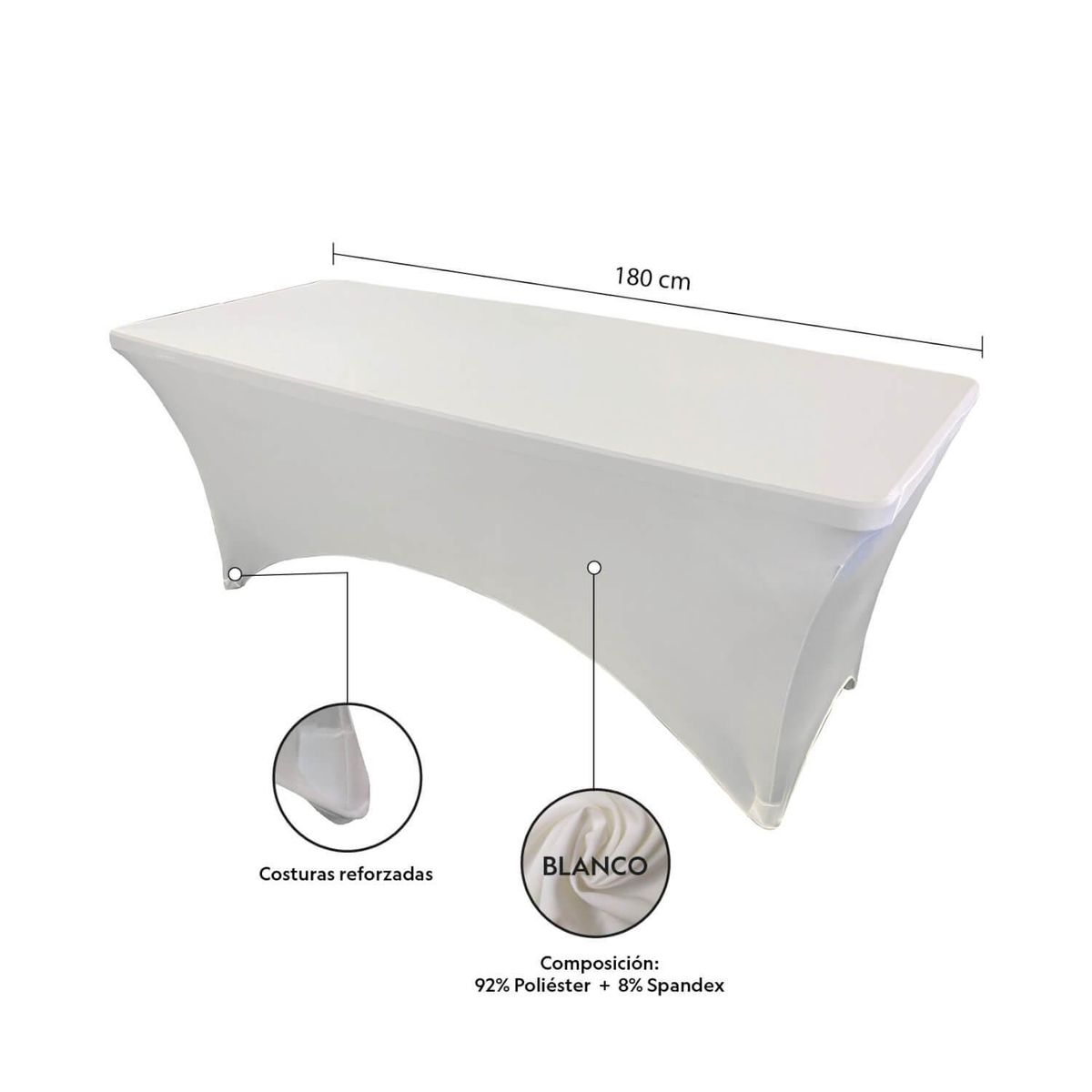 NORTHWEST - Mantel Forro Cobertor Elástico Para Mesa 240cm Northwest