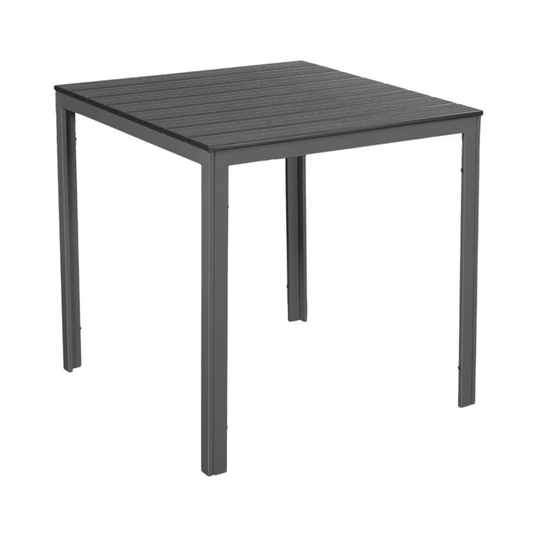 Mesa Terraza Polywood Impermeable 78X78cm Gris