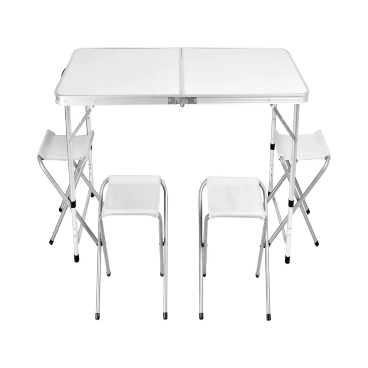 NORTHWEST - Mesa Aluminio Plegable 120x60x69 Blanca + 4 pisos Northwest NORTHWEST