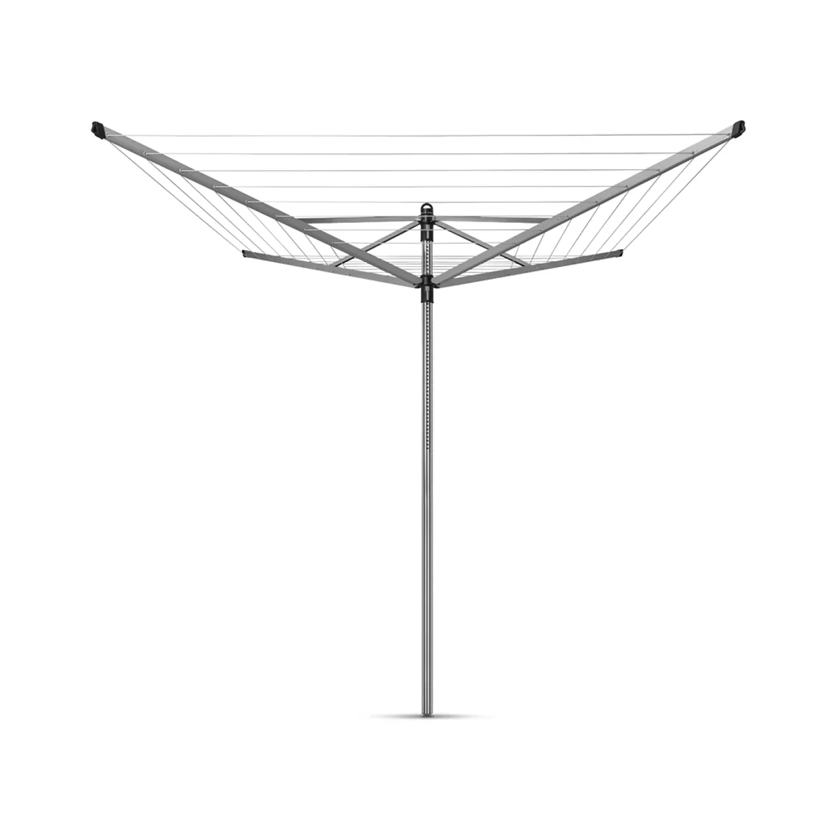 BRABANTIA - Tendedero paraguas rotatorio Lift-O-Matic 40 Mt + soporte jardín Metallic Grey - Gris Oscuro